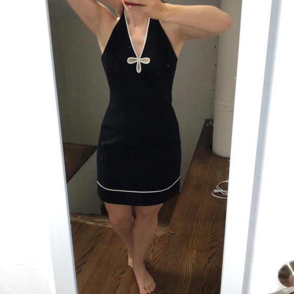 Lillie Rubin Dresses & Skirts - Halter top cocktail summer dress w flower eyelet